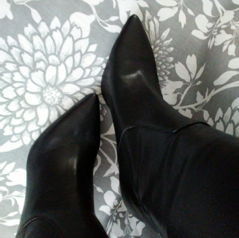 Black Tall Over-the-Knee Boots Sz 8.5 - Picture 7 of 7